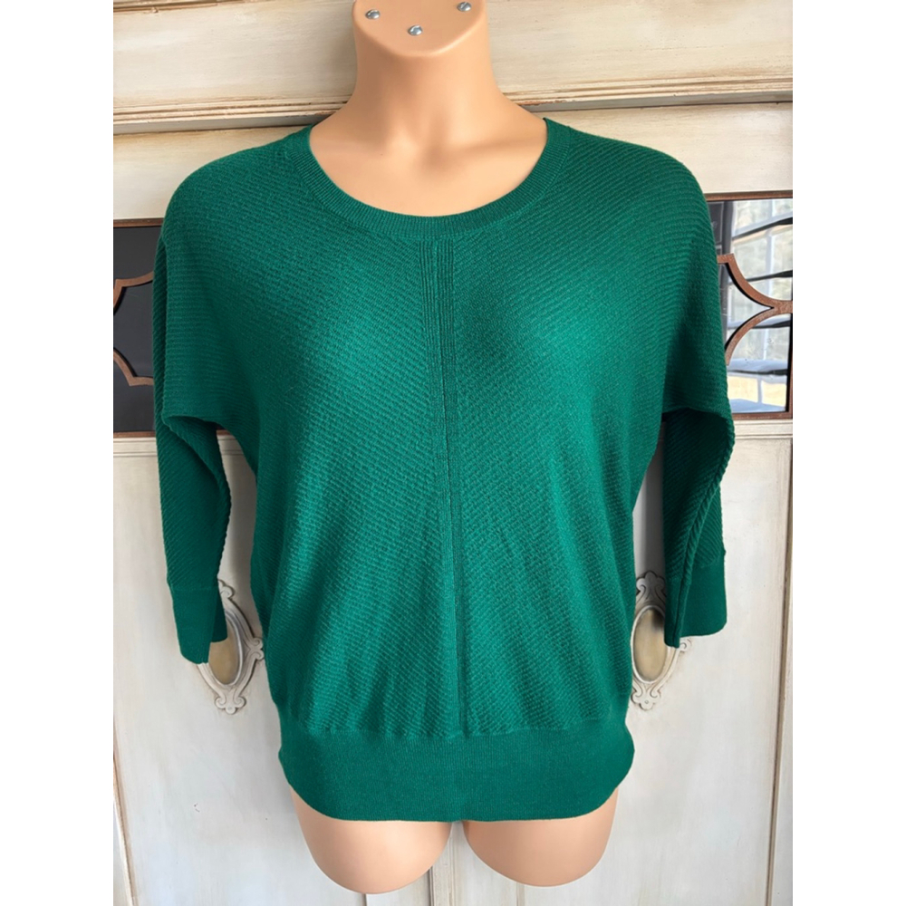 VGUC Talbots 100% Merino Wool Green Lightweight Sweater | Sz Med